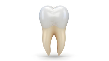 3d tooth model isolated on white background