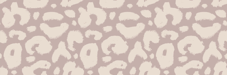 Simple seamless leopard print with neutral dots and cute texture.