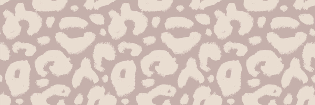 Simple seamless leopard print with neutral dots and cute texture.