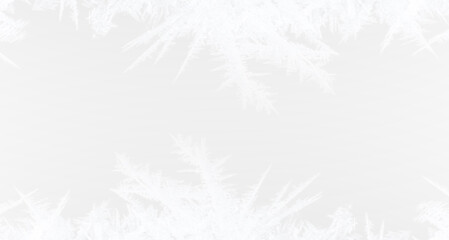 PNG snowy frost border frame with ice texture isolated winter holiday decoration snowflake Christmas pattern transparent background element	