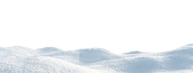 Png Frozen Snowdrifts and Powder Texture on Transparent Background. Realistic Winter Snowfall with Soft Snowy Banks	