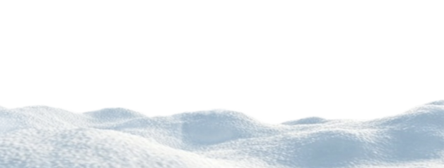 Png Frozen Snowdrifts and Powder Texture on Transparent Background. Realistic Winter Snowfall with Soft Snowy Banks	