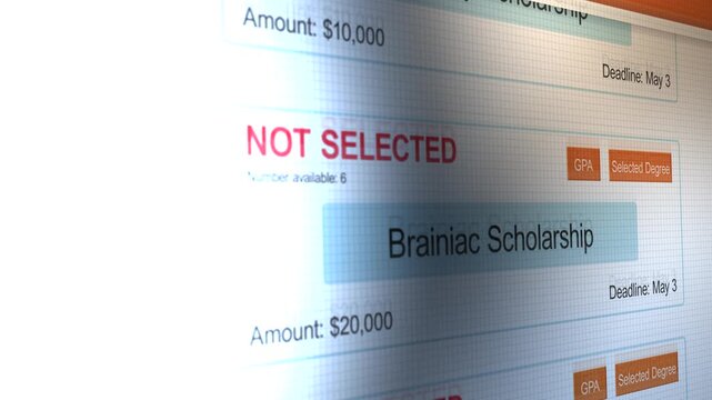 Generic College Scholarship Application Website - ALT Not Selected