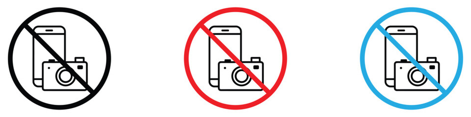 No photography and phone Sign icon vector. Photo and Phone Forbidden symbol. vector illustration.