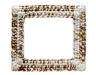 Handmade Crochet Yarn Frame Isolated for Craft, Textile, and Creative Design Projects