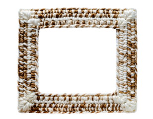 Handmade Crochet Yarn Frame Isolated for Craft, Textile, and Creative Design Projects