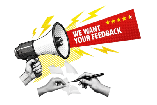 Feedback Request We Want Your Opinion Review Us Rating Customer Experience Satisfaction Survey on transparent background