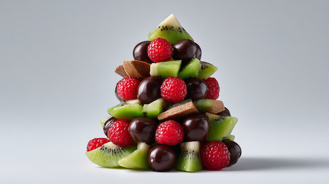strawberries and kiwi fruit christmas tree