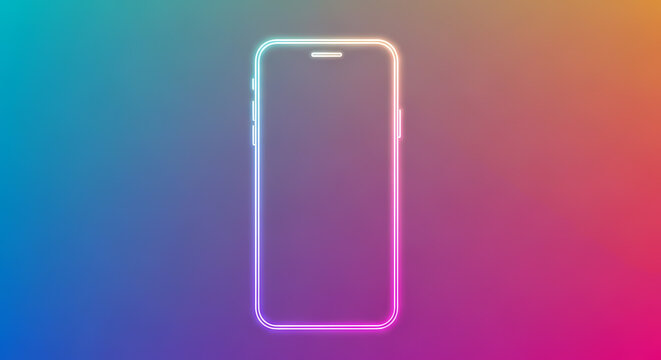 mobile phone with gradation background