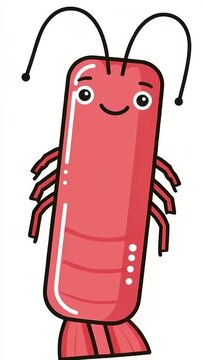 Cute Cartoon Shrimp Animation - A Fun and Playful Aquatic Adventure.