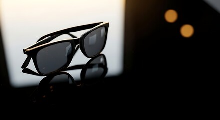 Stylish eyewear product photography black sunglasses fashion accessory shades for summer protection style trend