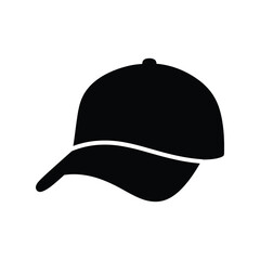 Black Silhouette of Hat or Cap Icon