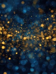 blue and gold abstract background and bokeh on new years eve ai generative 2026