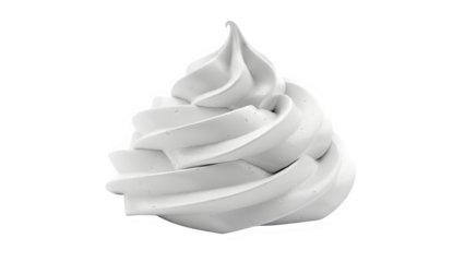 Frosting swirl isolated on PNG background.