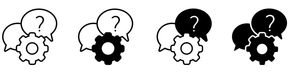 Technical support icon vector set. support illustration sign collection. support center symbol. Help logo.