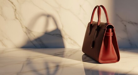 Luxury leather handbag fashion accessory stylish purse designer bag for women product photography studio shot