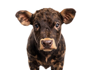 Obraz premium Cute Brown Calf Looking Straight at Camera