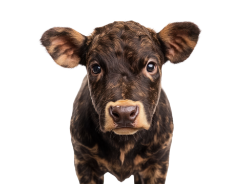 Cute Brown Calf Looking Straight at Camera