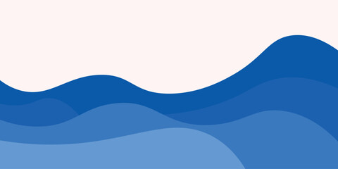 abstract blue wavy layers background design