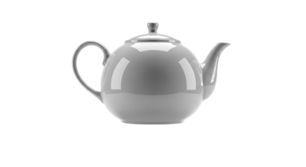 Ceramic Teapot Mockup Floating Transparent Background