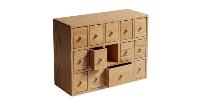 Wooden Advent Calendar Mockup Transparent Background