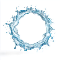 Water splash isolated on white background