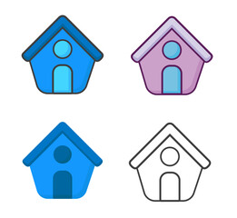 home icon set vector