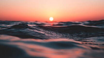 Stunning ocean sunset view from below the water's surface.