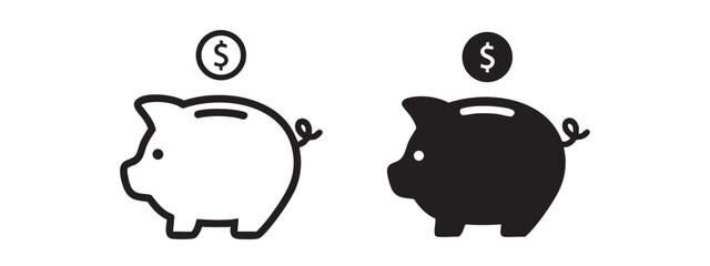 Piggy Bank Savings Money Icon
