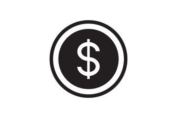 Dollar Coin Outline Icon