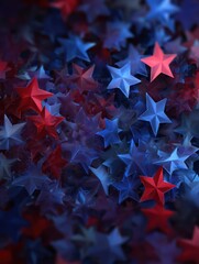 patriotic stars with glowing background for labour day