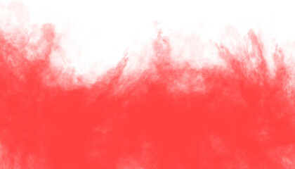 Fiery red smoke or fog spreading upwards from the bottom, vibrant and dynamic effect. isolated on transparent background