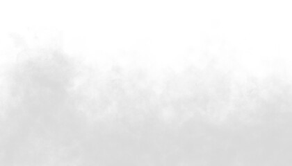 Rising white smoke and mist effect on transparent background for creative designs. isolated