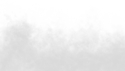 Rising white smoke and mist effect on transparent background for creative designs. isolated