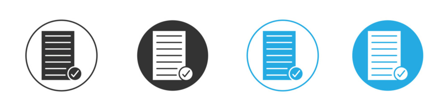 Accept document icons logo vector EPS 10, flat vector illustrations