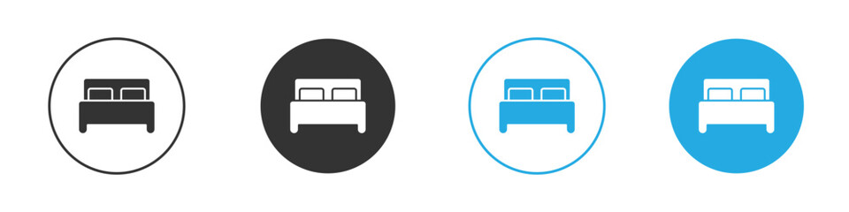Obraz premium Bed icons logo vector EPS 10, flat vector illustrations