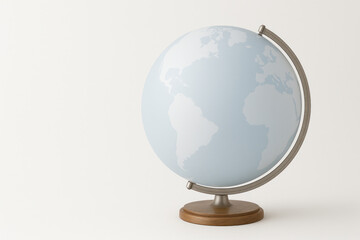 Globe in light pastel colors. Space for text.