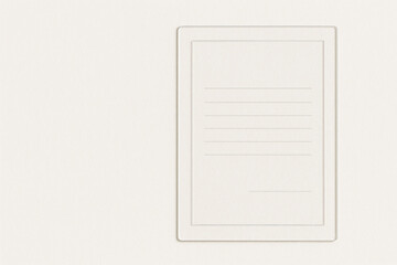 A blank frame with light lines on a paper background. Space for text.