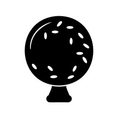 Golf ball on tee flat icon vector illustration graphic. Vector, illustration