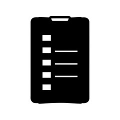 Essential checklist icon on clipboard for task management Vector, illustration