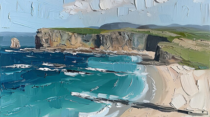 Coastal Cliffs and Turquoise Bay