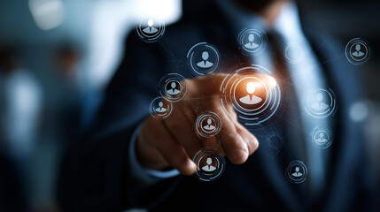 Analyzing job candidates profiles for hiring process defocused online recruitment platform background personnel evaluation system talent assessment display candidate review