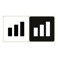 Growth Graph  icon in simple outline style, shown in black on white and white on dark.