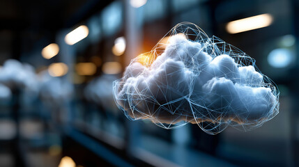 Smart cloud management system using intelligent energy balancing defocused technology background automated resource optimization digital infrastructure control efficient