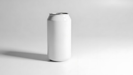 White aluminum beverage can mockup, isolated for branding design