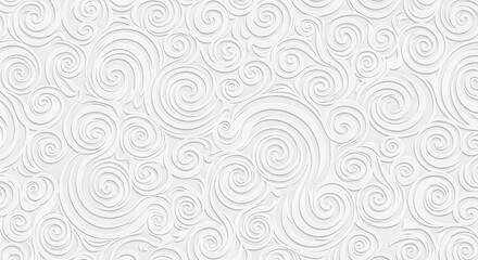 Subtle white embossed organic swirling pattern background texture