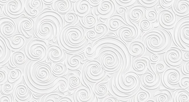 Subtle white embossed organic swirling pattern background texture