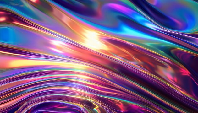 futuristic holographic texture embracing iridescence creates a mesmerizing abstract backdrop for creative inspiration