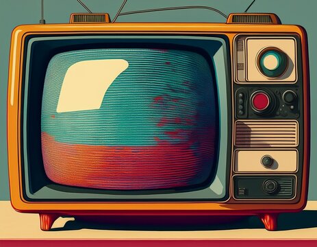 retro analog tv pattern with fuzzy static screen texture