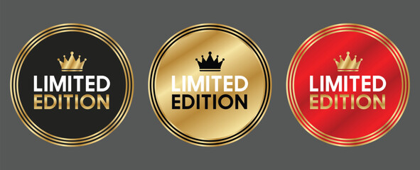Limited Edition Gold Badge Vector